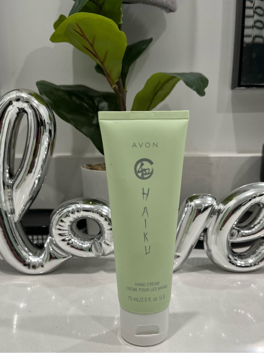 Avon Haiku Hand Cream - Pale Green Tube